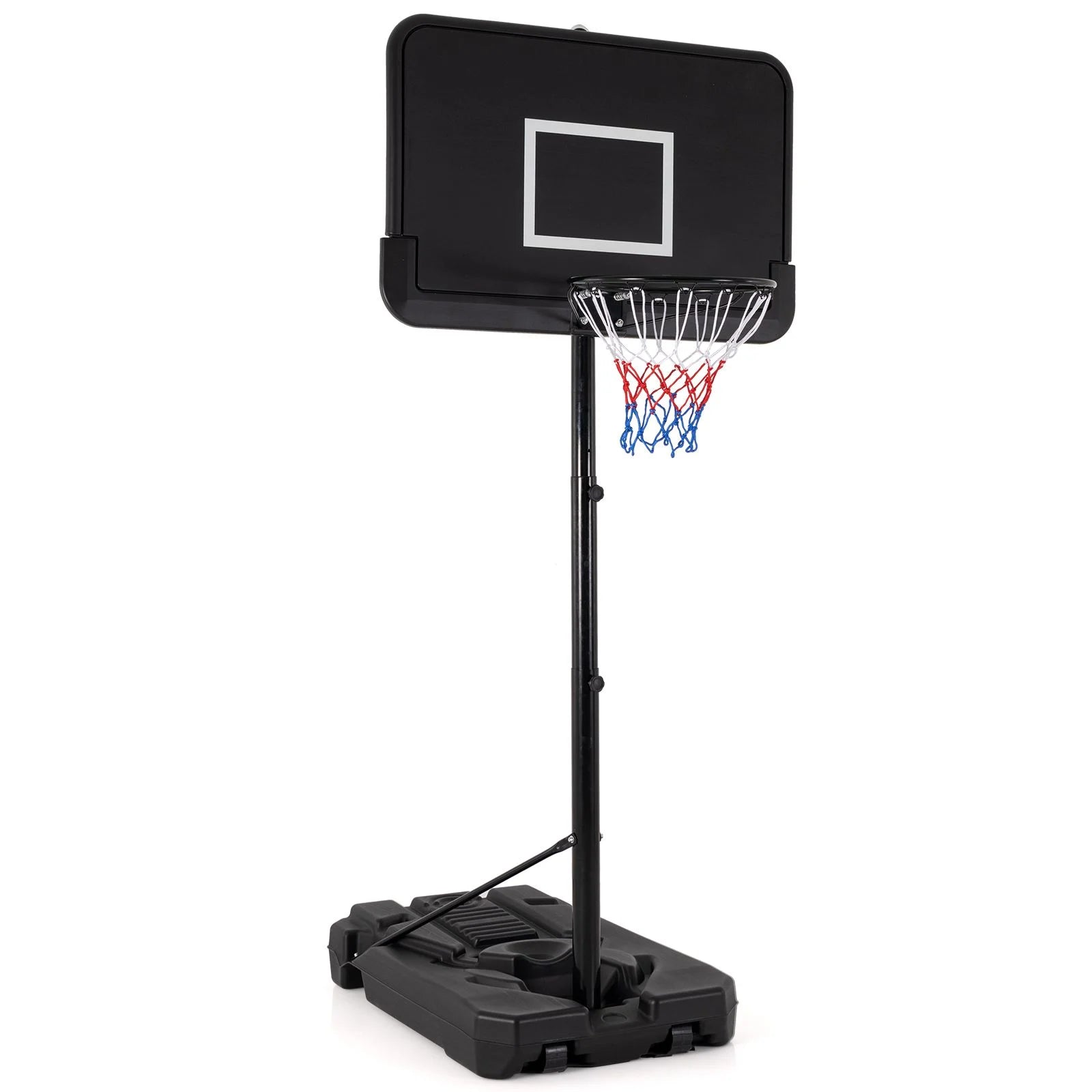 2.6-3.65 M Adjustable Portable Basketball Hoop with Shatterproof Backboard