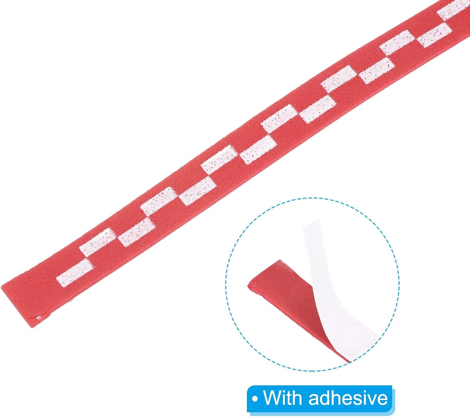 18" Table Tennis Side Tape, 10 Pack Ping Pong Edge Tape Protect the Edges of Rubber and Blade for Paddles Racket, Red Black