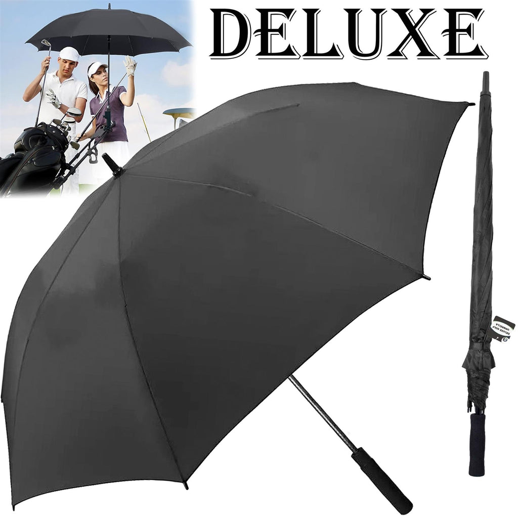 152Cm Extra Large Golf Umbrella DELUXE Windproof Automatic Auto Open Strong UK