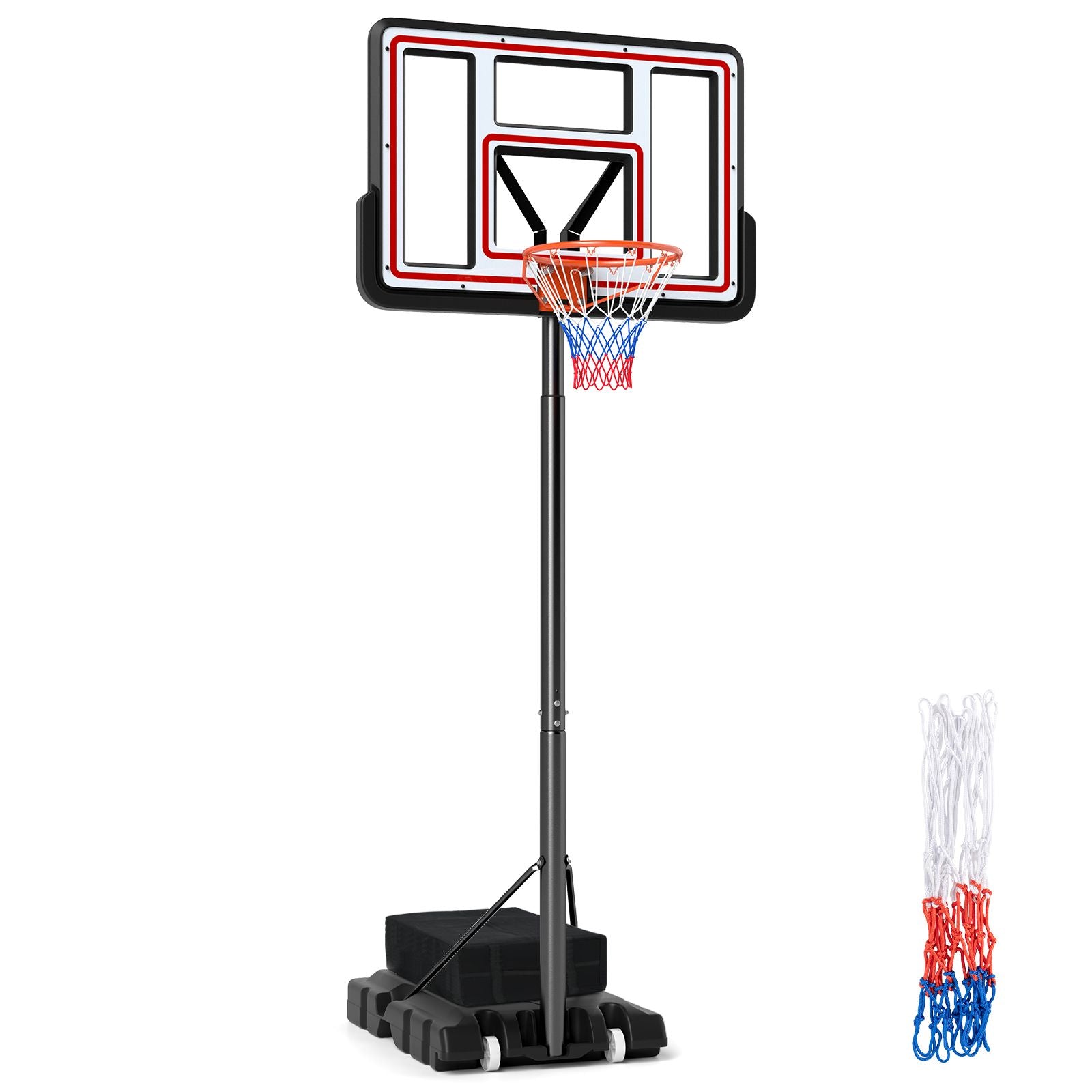 225-305Cm Portable Basketball Hoop Adjustable Basketball Goal System