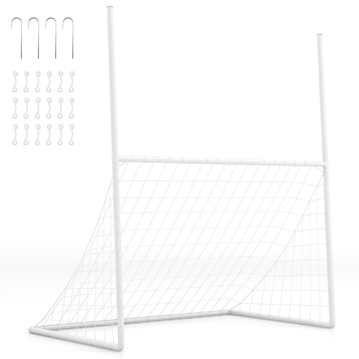 2 in 1 Football Training Equipment with 4 Ground Stakes and 18 Bungee Ropes