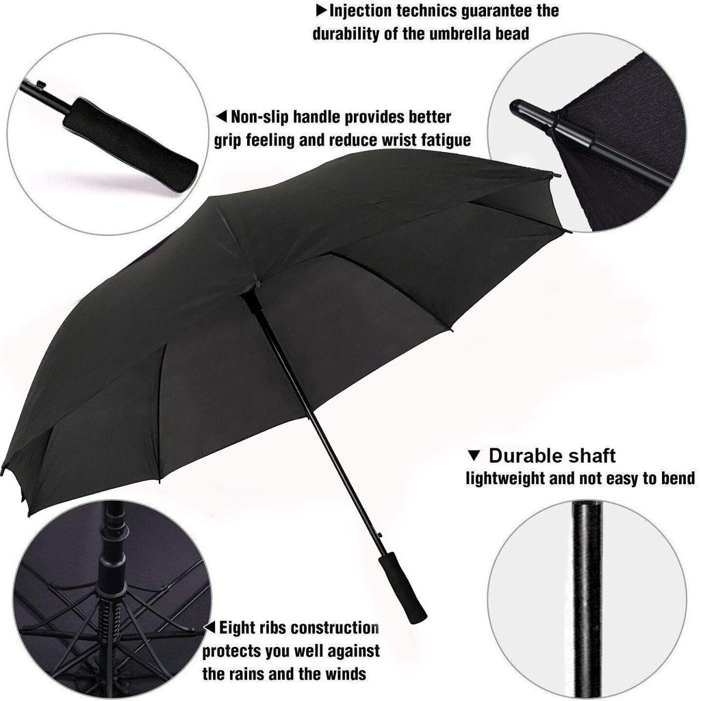 152Cm Extra Large Golf Umbrella DELUXE Windproof Automatic Auto Open Strong UK