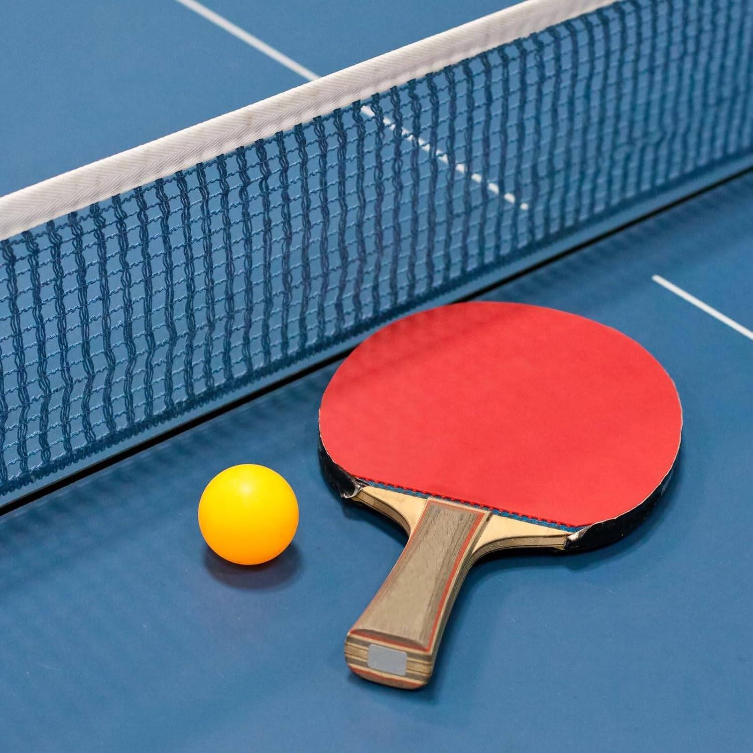 6 Feet Collapsible Table Tennis Net and Post Set, Portable Ping-Pong Mesh Net Adjustable Post up to 2.75-Inch for Training Competition, Black Blue