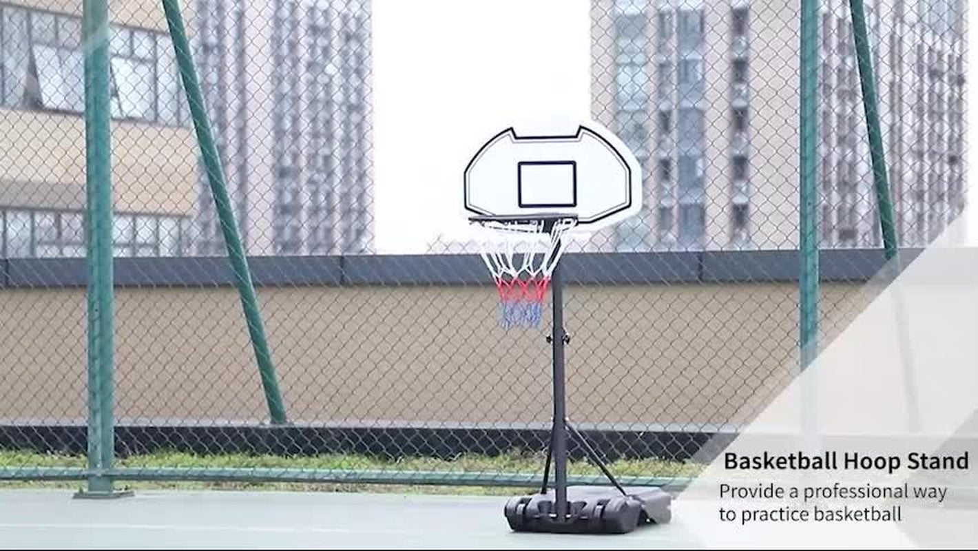 94-123Cm Height Adjustable Basketball Stand for Adults, Black