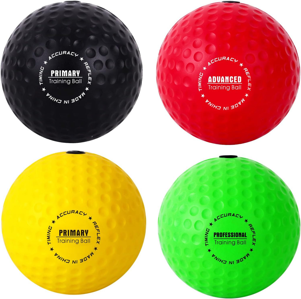 Ultimate Reaction Training Ball Set - 4 Versatile Balls with 2 Adjustable Headbands for Enhanced Reflex, Timing, and Coordination Skills in Boxing and MMA