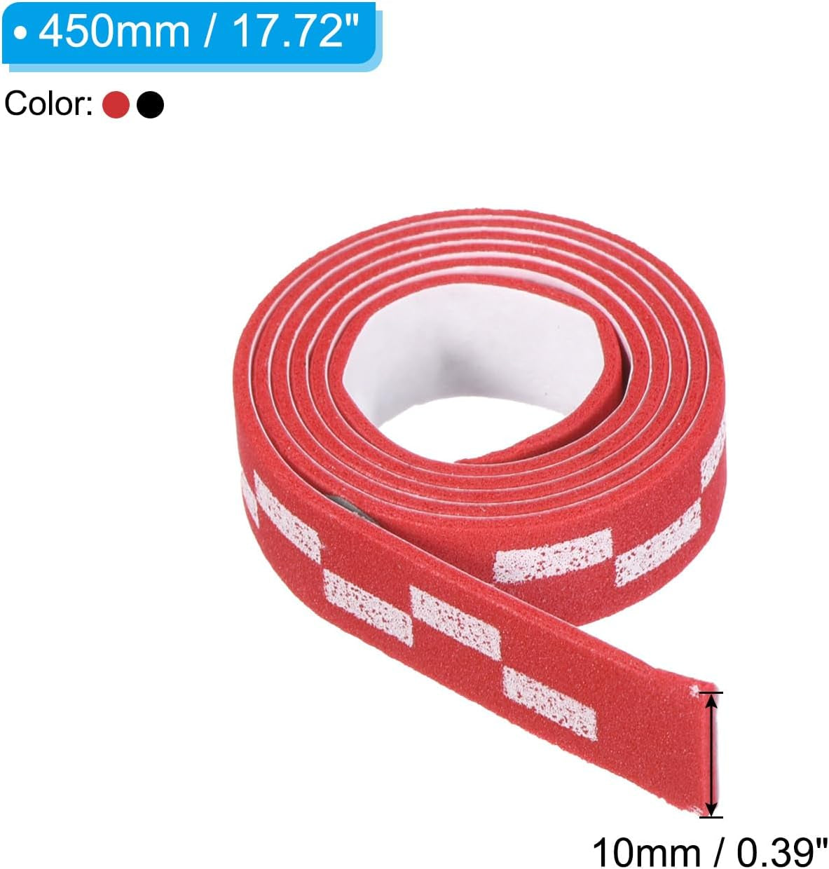 18" Table Tennis Side Tape, 10 Pack Ping Pong Edge Tape Protect the Edges of Rubber and Blade for Paddles Racket, Red Black