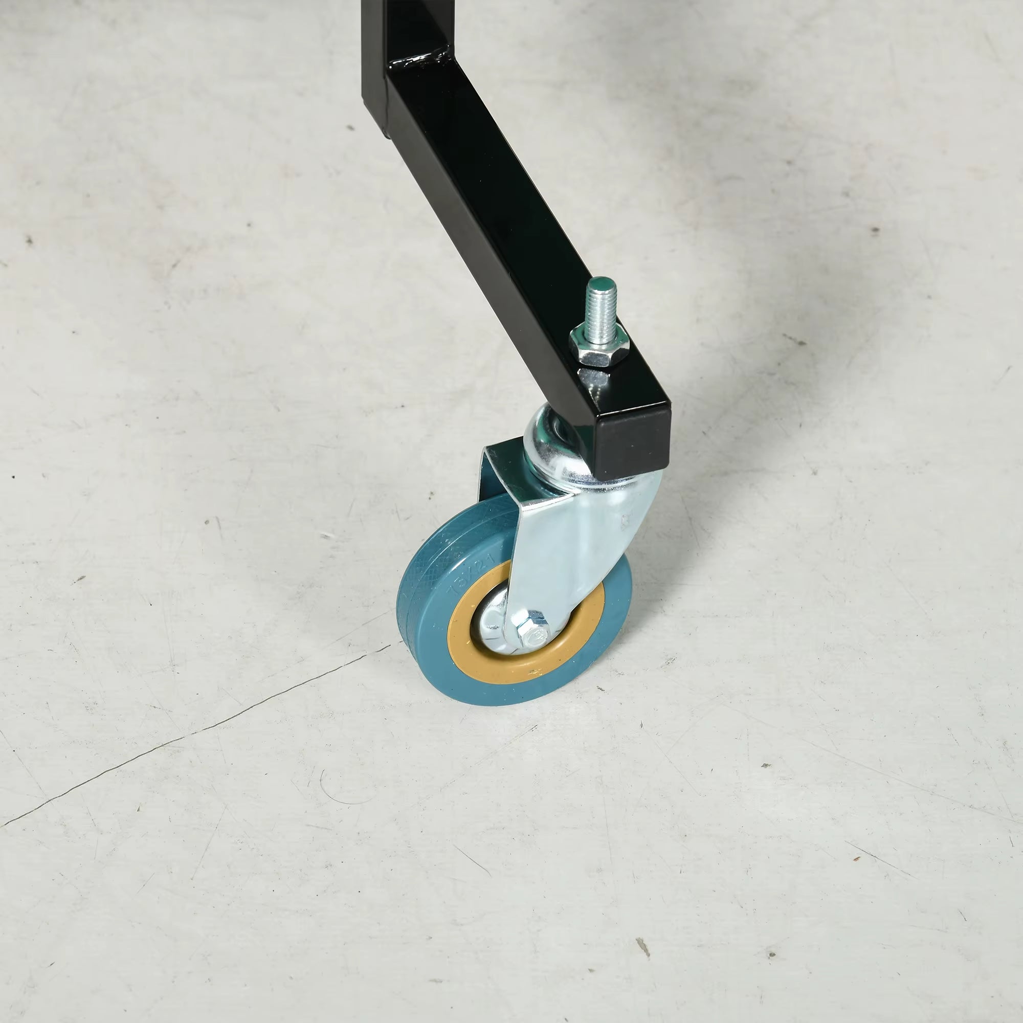 9FT Table Tennis Table, Portable, 4 Wheels, 2 Bats, 3 Balls, Blue