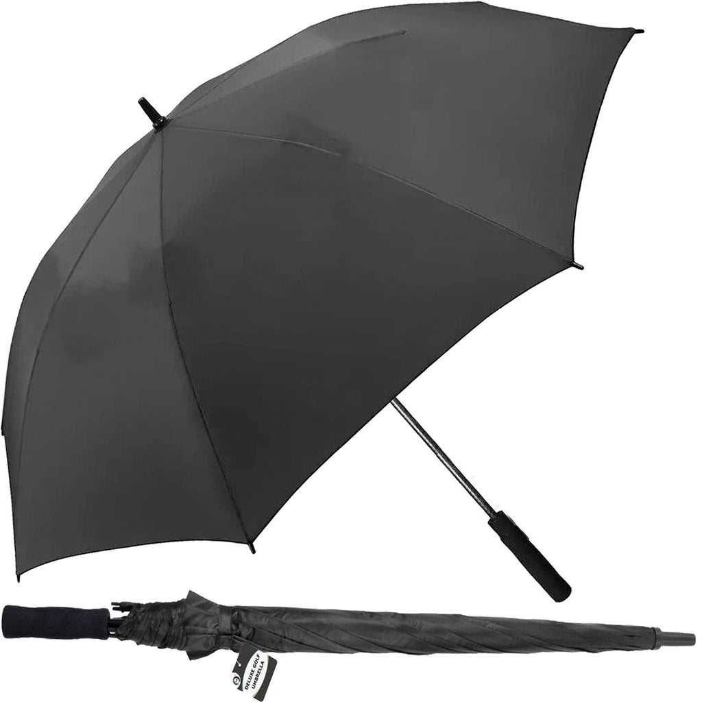 152Cm Extra Large Golf Umbrella DELUXE Windproof Automatic Auto Open Strong UK