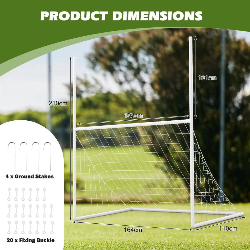 2 in 1 Football Training Equipment with 4 Ground Stakes and 18 Bungee Ropes