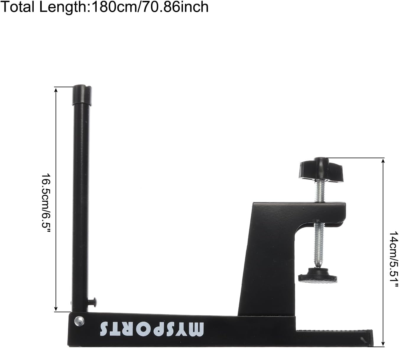 6 Feet Collapsible Table Tennis Net and Post Set, Portable Ping-Pong Mesh Net Adjustable Post up to 2.75-Inch for Training Competition, Black Blue