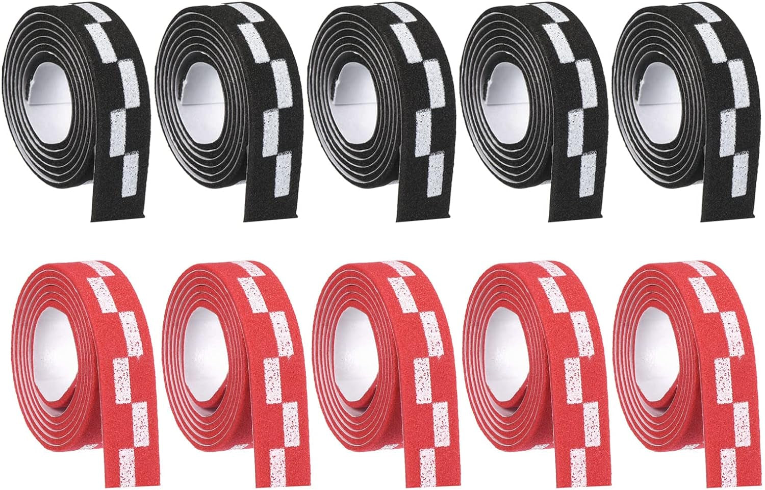 18" Table Tennis Side Tape, 10 Pack Ping Pong Edge Tape Protect the Edges of Rubber and Blade for Paddles Racket, Red Black